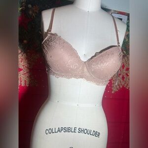 Lace Contour Push-Up Bra - Dusty Rose